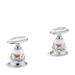 KOHLER 258-FL-0 English Trellis Antique Ceramic Handle Insets And Skirts in White