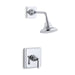 KOHLER TS13134-4B-CP Pinstripe Rite-Temp(R) Shower Valve Trim With Lever Handle And 2.5 Gpm Showerhead in Polished Chrome