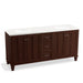 KOHLER K-99525-LGSD-1WG Damask 72" bathroom vanity cabinet with furniture legs, 4 doors and 3 drawers, split top drawer