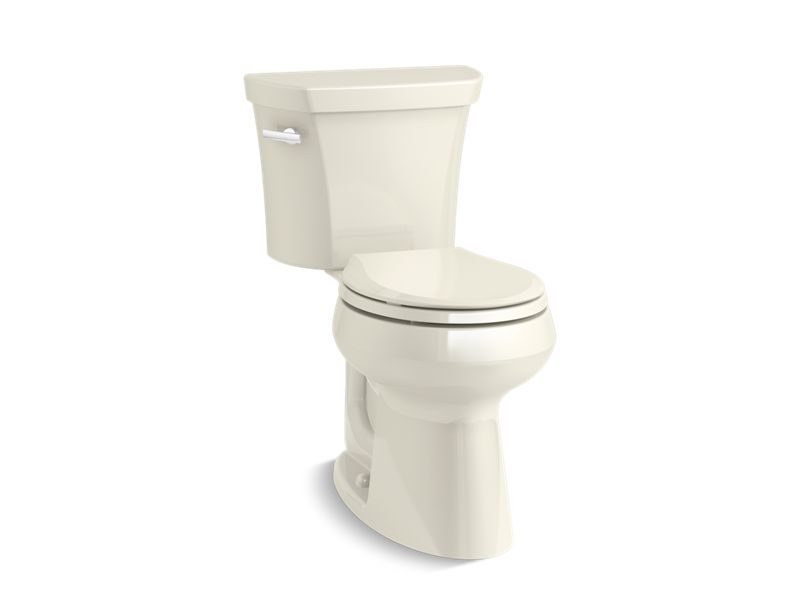 KOHLER 5481-96 Highline Comfort Height Two-Piece Round-Front 1.28 Gpf Chair Height Toilet in Biscuit
