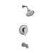 KOHLER TS98006-4-G July Rite-Temp Bath And Shower Valve Trim With Lever Handle, Slip-Fit Spout And 2.0 Gpm Showerhead in Brushed Chrome