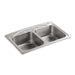 KOHLER 3145-4-NA Cadence 33" X 22" X 8-5/16" Top-Mount Double-Equal Kitchen Sink With 4 Faucet Holes
