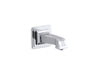 KOHLER 13139-B-CP Pinstripe Wall-Mount 6-7/8" Non-Diverter Bath Spout in Polished Chrome