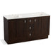 KOHLER K-99537-TK-1WB Poplin 60" bathroom vanity cabinet with toe kick, 2 doors and 3 drawers