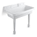 KOHLER 6607-4-0 Harborview 48" X 28" X 41-11/16" Top-Mount Or Wall-Mount Utility Sink With 2 Faucet Holes On Left And Right Backwalls in White