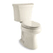 KOHLER 3999-TR-47 Highline Comfort Height Two-Piece Elongated 1.28 Gpf Chair Height Toilet With Right-Hand Trip Lever And Tank Cover Locks in Almond
