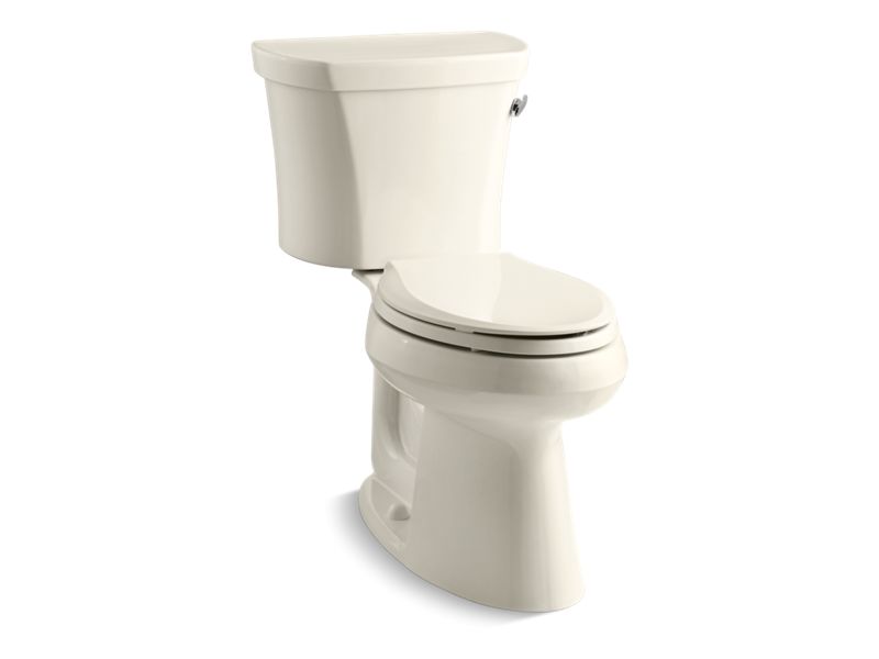 KOHLER 3949-UR-47 Highline Comfort Height Two-Piece Elongated 1.28 Gpf Chair Height Toilet With Right-Hand Trip Lever, Insulated Tank And 14" Rough-In in Almond