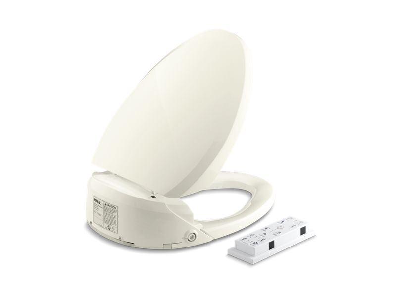 KOHLER 4744-96 C3-201 Quiet-Close Nightlight Elongated Bidet Toilet Seat in Biscuit