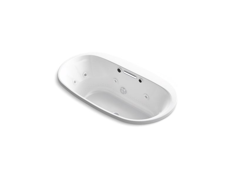 KOHLER K-5716-XH2G-0 Underscore Oval 66" x 36" drop-in whirlpool + BubbleMassage(TM) Air Bath