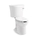 KOHLER 25087-TR-0 Kingston Two-Piece Elongated 1.28 Gpf Toilet With Right-Hand Trip Lever And Tank Cover Locks in White