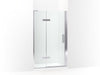 KOHLER K-27602-10L Composed Frameless pivot shower door, 73" H x 45 - 46-3/8" W, with 3/8" thick Crystal Clear glass