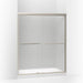 KOHLER 709064-D3-MX Gradient Sliding Shower Door, 70-1/16" H X 59-5/8" W, With 1/4" Thick Frosted Glass in Matte Nickel
