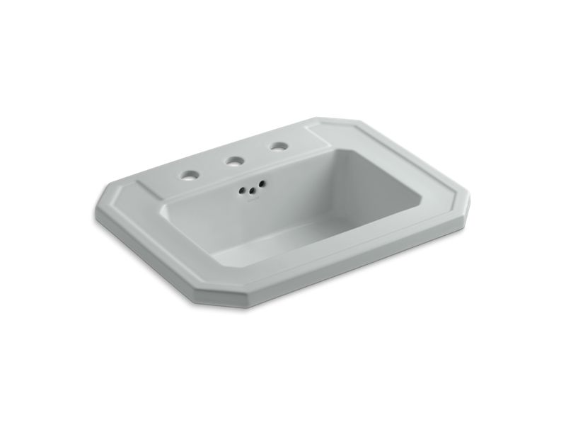 KOHLER K-2325-8-95 Kathryn Drop-in bathroom sink with 8" widespread faucet holes