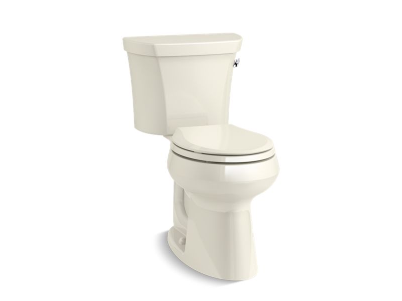 KOHLER 5481-RA-96 Highline Comfort Height Two-Piece Round-Front 1.28 Gpf Chair Height Toilet With Right-Hand Trip Lever in Biscuit