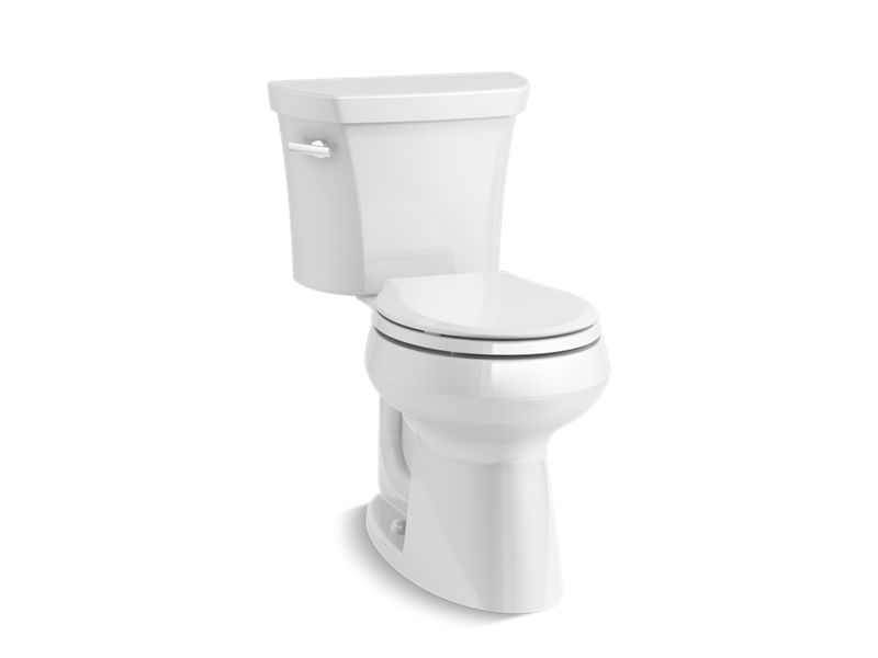 KOHLER 5481-U Highline Two-piece round-front 1.28 gpf chair height toilet with insulated tank