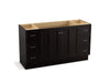 KOHLER K-99523-TK-1WU Damask 60" bathroom vanity cabinet with toe kick, 2 doors and 6 drawers