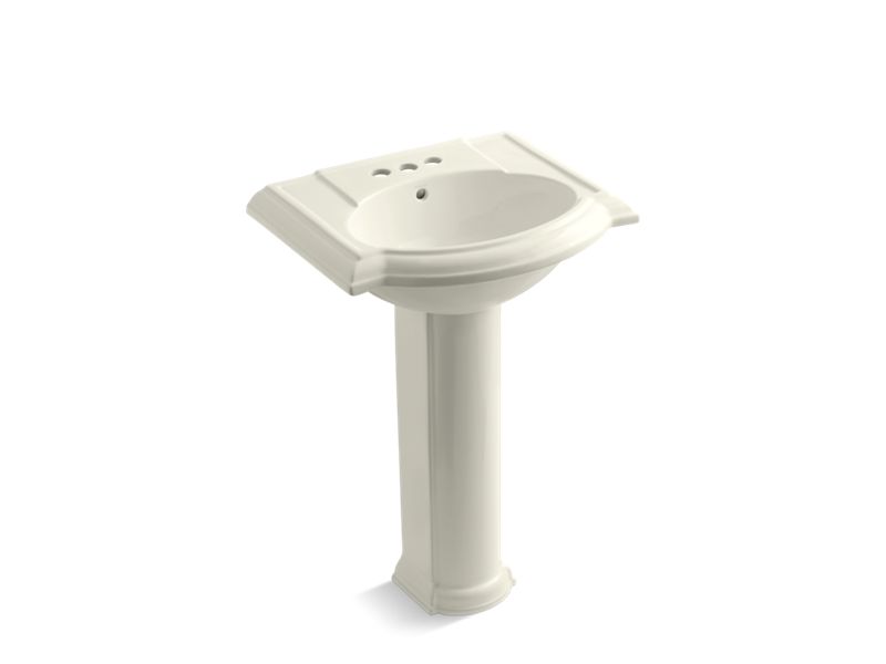 KOHLER 2286-4 Devonshire 24" pedestal bathroom sink with 4" centerset faucet holes