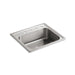 KOHLER 3348-4-NA Toccata 25" X 22" X 7-11/16" Top-Mount Single-Bowl Kitchen Sink With 4 Faucet Holes