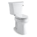 KOHLER 3889-UR-0 Highline Comfort Height Two-Piece Elongated 1.28 Gpf Chair Height Toilet With Right-Hand Trip Lever, Insulated Tank And 10" Rough-In in White