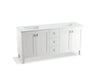 KOHLER K-99538-LG-1WA Poplin 72" bathroom vanity cabinet with legs, 4 doors and 3 drawers
