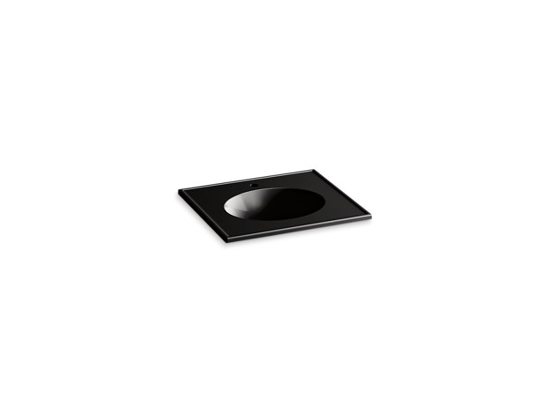KOHLER K-2791-1 Ceramic/Impressions 25" oval vanity-top bathroom sink with single faucet hole