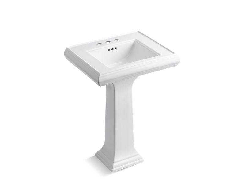 KOHLER 2238-4 Memoirs Classic 24" pedestal bathroom sink with 4" centerset faucet holes
