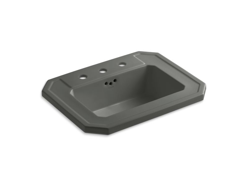 KOHLER K-2325-8-58 Kathryn Drop-in bathroom sink with 8" widespread faucet holes