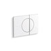KOHLER 75891-GW2 Note Flush Actuator Plate For 2"X 4" In-Wall Tank And Carrier System in Glossy White with Satin Chrome Accent