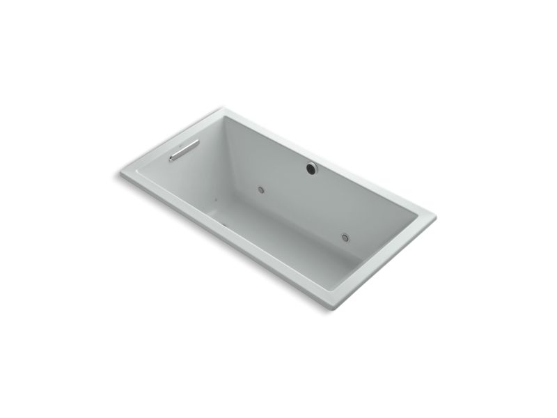 KOHLER K-1168-GCR-95 Underscore Rectangle 60" x 32" drop-in BubbleMassage(TM) Air Bath with chromatherapy