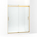 KOHLER K-706012-L Levity Sliding shower door, 74" H x 56-5/8 - 59-5/8" W, with 3/8" thick Crystal Clear glass