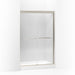 KOHLER 702209-L-NX Fluence Sliding Shower Door, 70-5/16" H X 44-5/8 - 47-5/8" W, With 3/8" Thick Crystal Clear Glass in Brushed Nickel