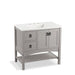 KOHLER K-99556-L-1WT Marabou 36" bathroom vanity cabinet with 2 doors and 2 drawers on left