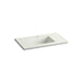 KOHLER K-2781-1 Ceramic/Impressions 37" rectangular vanity-top bathroom sink with single faucet hole