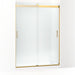 KOHLER K-706165-L Levity Sliding shower door, 82" H x 56-5/8 - 59-5/8" W, with 5/16" thick Crystal Clear glass