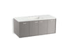 KOHLER K-99544-SD-1WT Jute 48" wall-hung bathroom vanity cabinet with 2 doors and 2 drawers, split top drawer