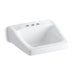 KOHLER 1729-0 Chesapeake 20" X 18-1/4" Wall-Mount/Concealed Arm Carrier Arm Bathroom Sink With 4" Centerset Faucet Holes in White