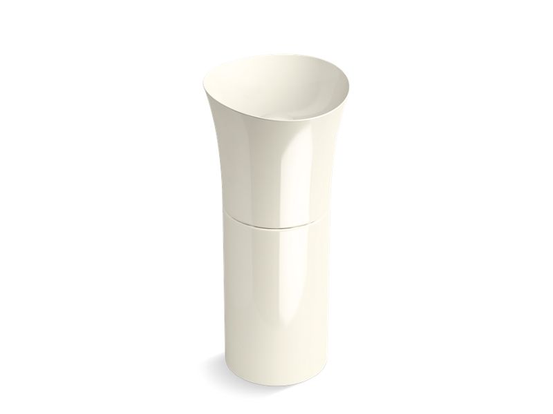 KOHLER 20701-N-96 Veil Pedestal Bathroom Sink Without Overflow in Biscuit