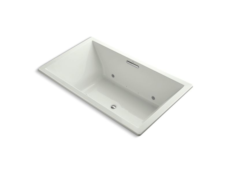 KOHLER K-1174-GVBCW-NY Underscore Rectangle 72" x 42" drop-in VibrAcoustic + BubbleMassage(TM) Air Bath with Bask(TM) heated surface and chromatherapy and center drain