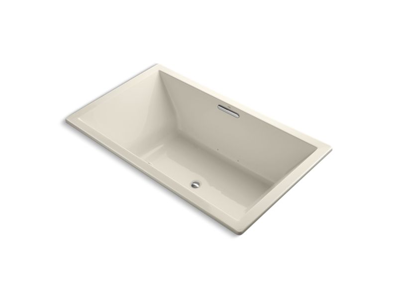 KOHLER K-1174-G-47 Underscore Rectangle 72" x 42" drop-in BubbleMassage(TM) Air Bath with center drain