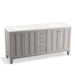 KOHLER K-99525-LG-1WT Damask 72" bathroom vanity cabinet with furniture legs, 4 doors and 3 drawers