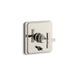 KOHLER T98757-3B-SN Pinstripe Rite-Temp(R) Pressure-Balancing Valve Trim With Diverter And Grooved Cross Handle, Valve Not Included in Vibrant Polished Nickel