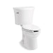KOHLER 25087-SST-0 Kingston Two-Piece Elongated 1.28 Gpf Toilet With Tank Cover Locks And Antimicrobial Finish in White