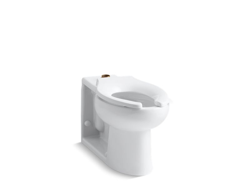KOHLER K-4386-SS Anglesey Floor-mount top spud antimicrobial flushometer bowl