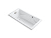 KOHLER K-865-GBN-0 Tea-for-Two 72" x 36" drop-in BubbleMassage air bath with Vibrant Brushed Nickel airjet finish