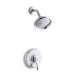KOHLER TS12014-4-CP Fairfax Rite-Temp(R) Shower Valve Trim With Lever Handle And 2.5 Gpm Showerhead in Polished Chrome
