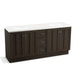 KOHLER K-99525-TKSD-1WC Damask 72" bathroom vanity cabinet with toe kick, 4 doors and 3 drawers, split top drawer