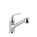 KOHLER 15160-CP Coralais Single-Hole Or Three-Hole Kitchen Sink Faucet With Pull-Out Matching Color Sprayhead, 9" Spout Reach And Lever Handle in Polished Chrome