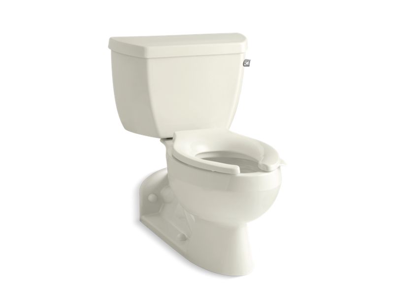 KOHLER 3652-RA-96 Barrington Two-Piece Elongated 1.0 Gpm Toilet With Pressure Lite(R) Flushing Technology And Right-Hand Trip Lever in Biscuit
