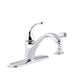 KOHLER 10412-CP Fort?? 4-Hole Kitchen Sink Faucet With 9-1/16" Spout, Matching Finish Sidespray in Polished Chrome