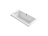KOHLER K-1167-GW-0 Underscore Rectangle 60" x 30" drop-in BubbleMassage(TM) Air Bath with Bask heated surface and reversible drain